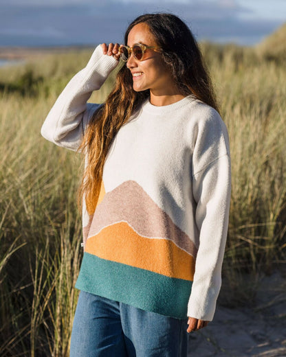 Vista Recycled Oversized Knitted Jumper - Off White
