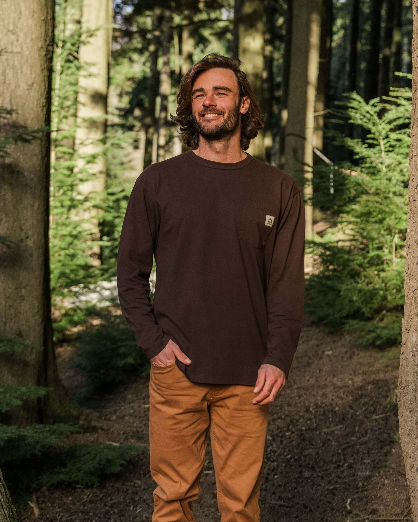 Heritage Recycled Relaxed Fit LS T-Shirt - Java
