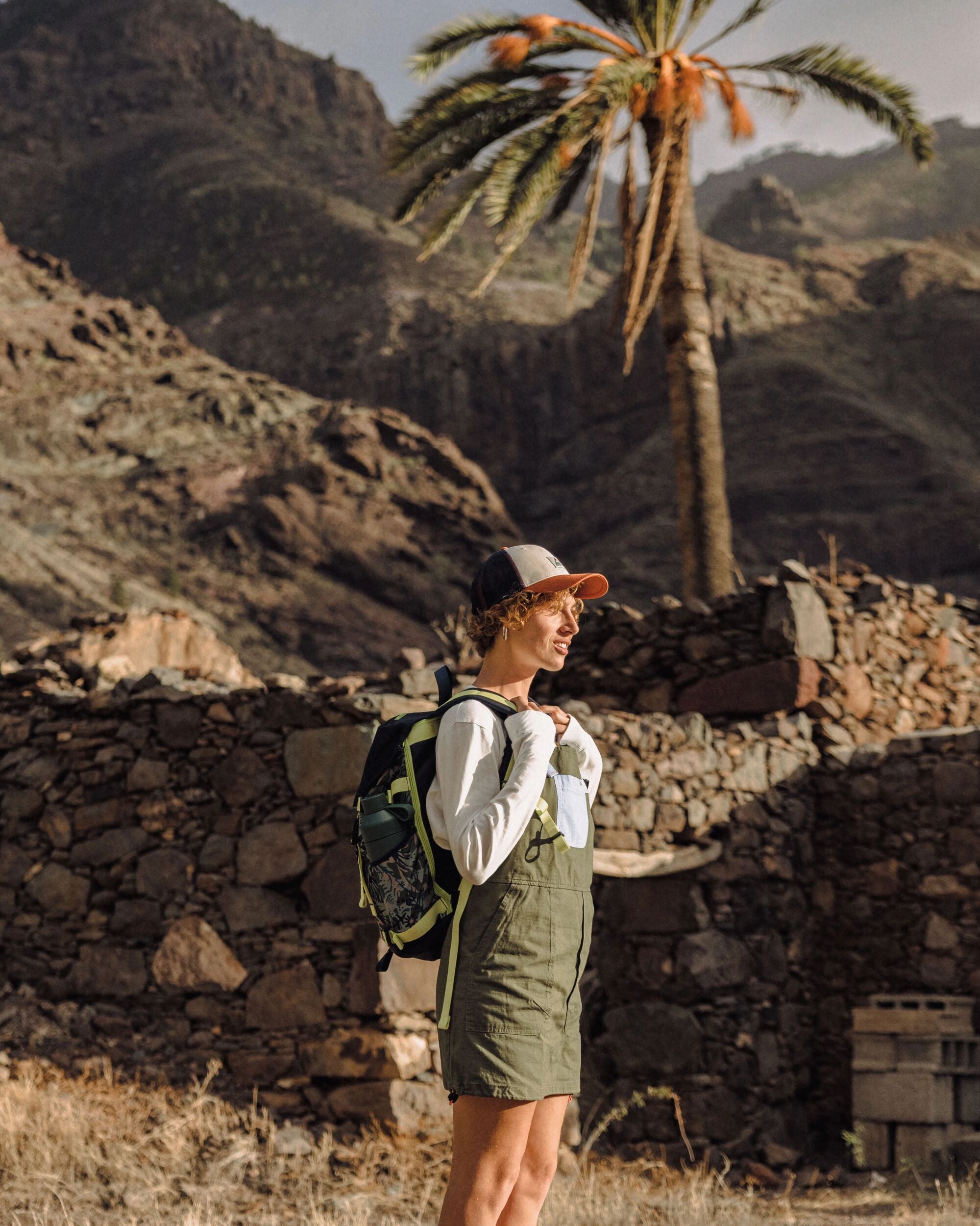 Khaki green pinafore dress hotsell