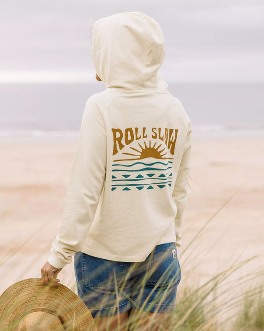 Rolling Slow Recycled Cotton Hoodie - Pale Yellow