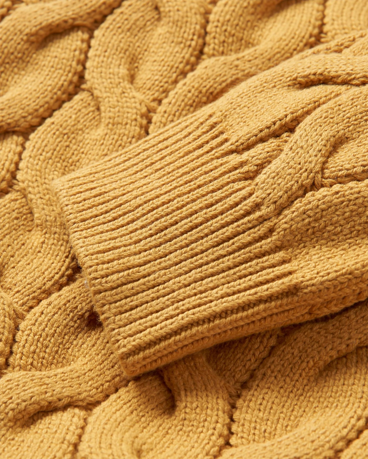 Comfort Organic Knitted Jumper - Mustard Gold