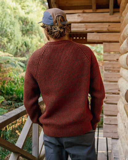 Fog Recycled Knitted Jumper - Red Ochre