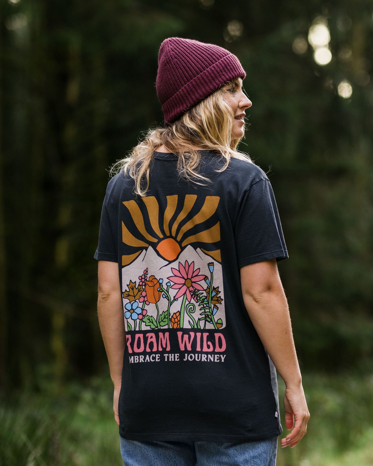 Roam Wild Recycled T-Shirt - Black