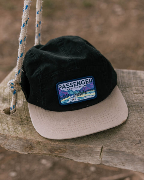Love The Wild Recycled Cotton 5 Panel Hat Black Passenger