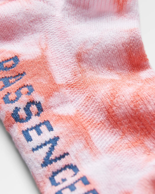 Organic Trainer Socks - Tie Dye Shell Pink