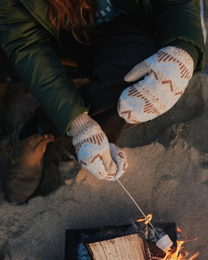 Nettle Recycled Fleece Lined Mittens - Birch