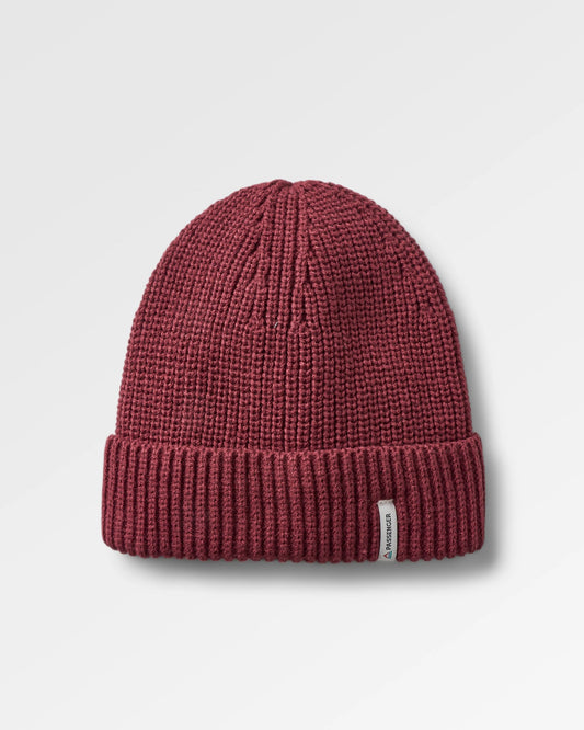 Compass Recycled Beanie - Wine