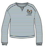 Hide_Bloom Hemp Sweatshirt - Soft Cobalt Stripe