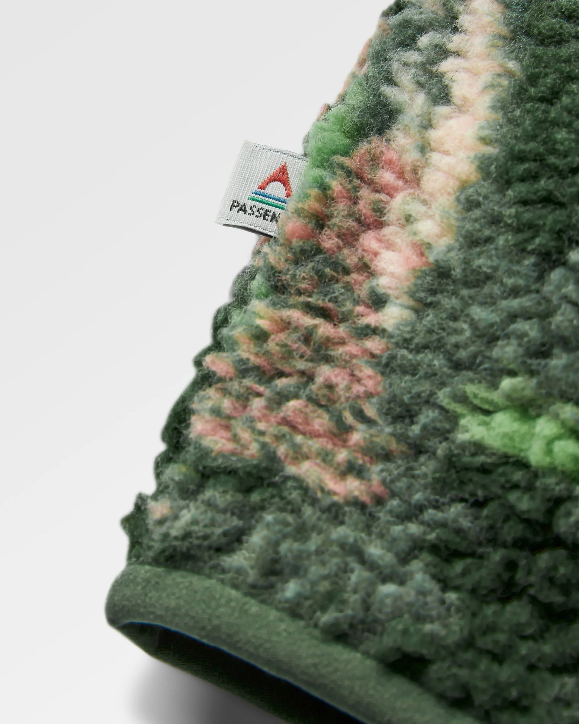 Clover Recycled Cotton-Lined Sherpa Fleece - Abstract Mountain Fir Tree