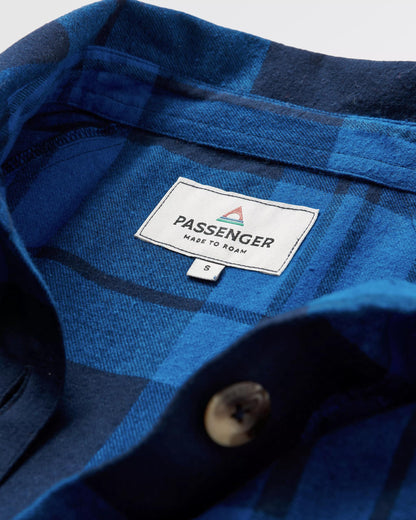 Harmony Organic Cotton Check Shirt - True Blue