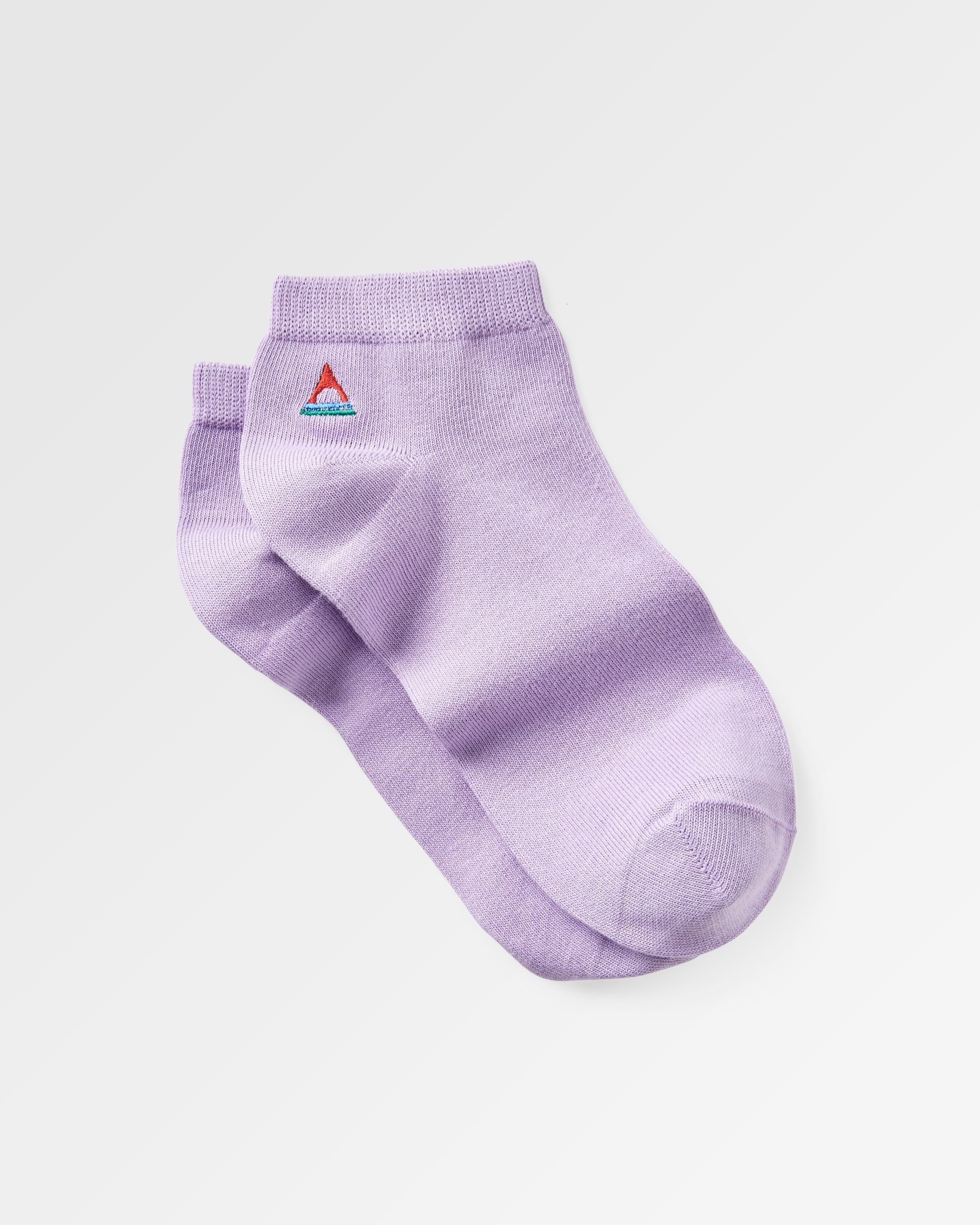 Organic Trainer Socks - Dusty Lilac