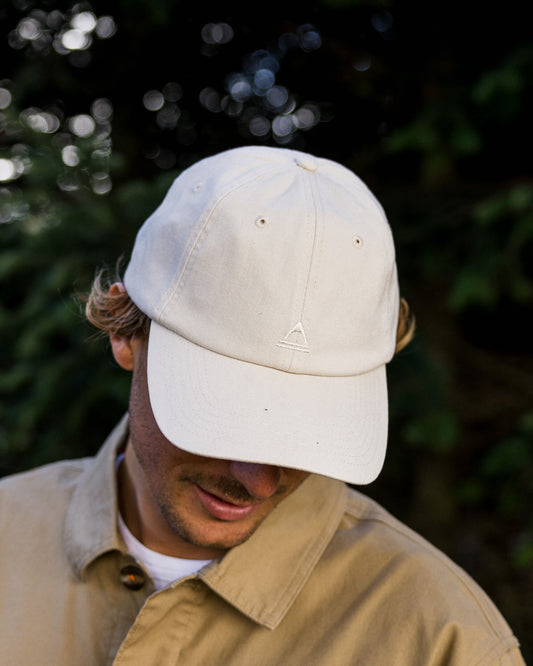 Fade Recycled Cotton Low Profile 6 Panel Cap - Vintage White