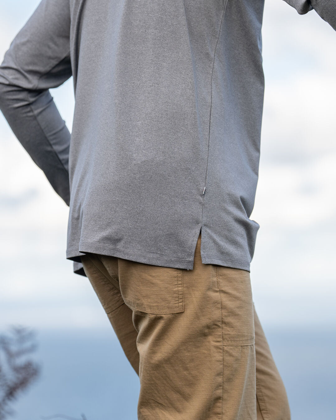 Classic Active Recycled Marl LS T-Shirt - Grey Marl