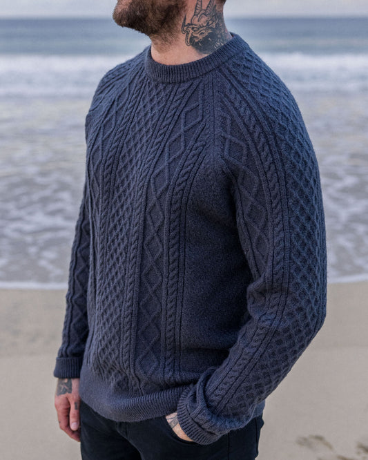 Sandbar Cable Knitted Jumper - Charcoal