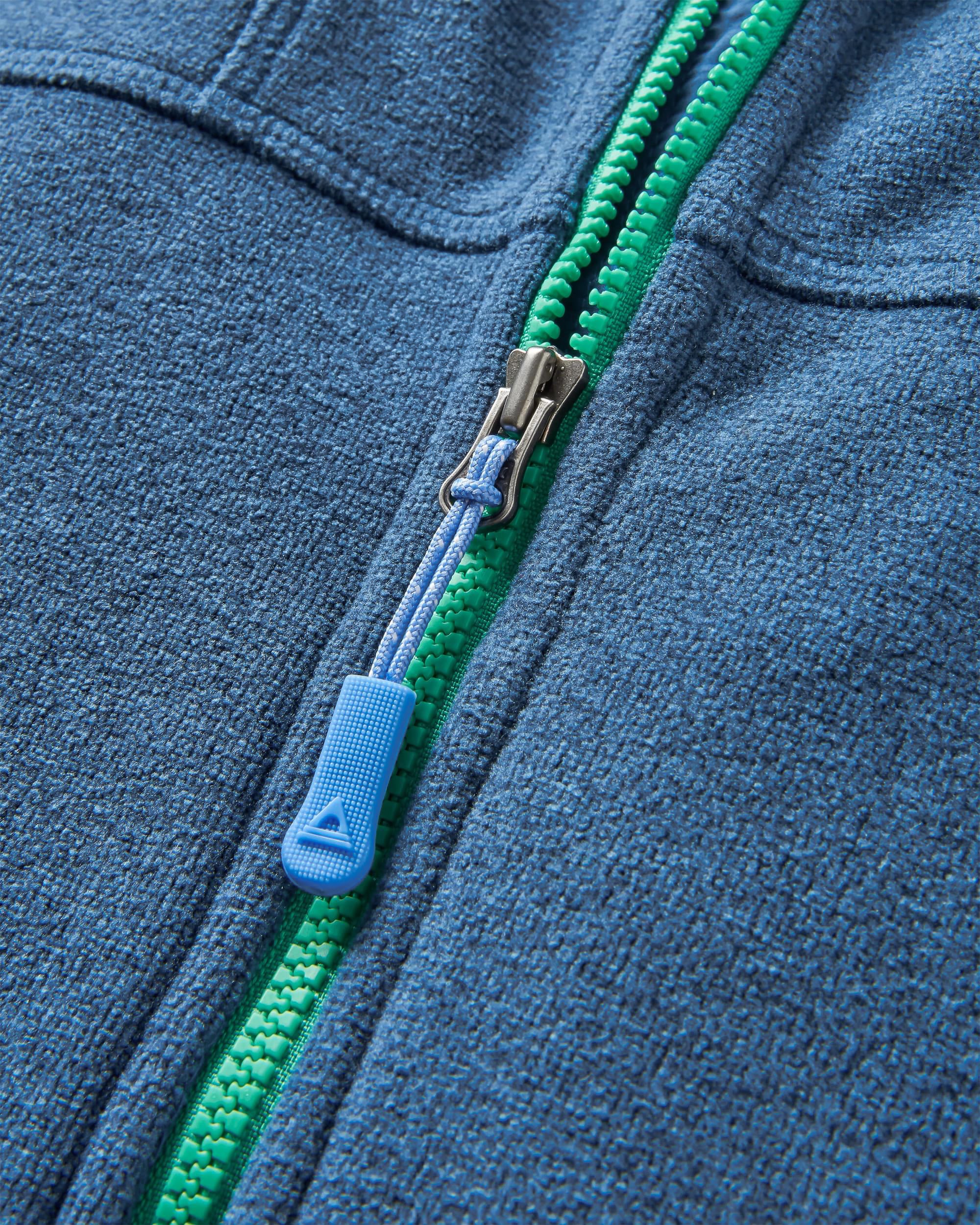 Crest Recycled Polartec Fleece Hoodie Dark Denim Marl