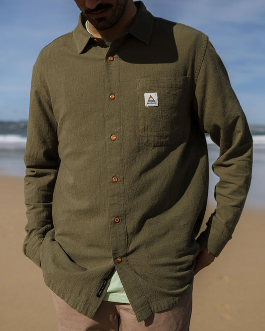 Arica Textured Shirt - Khaki