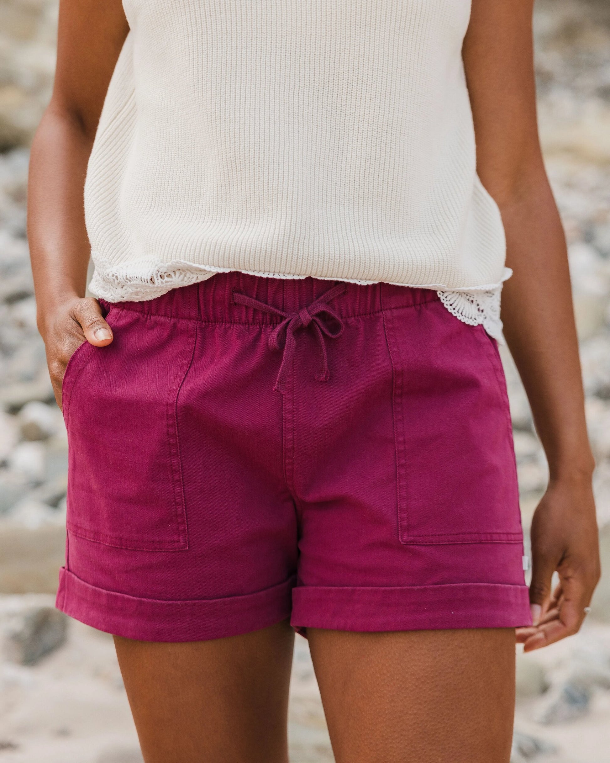 Carriso Organic Cotton Shorts - Cranberry