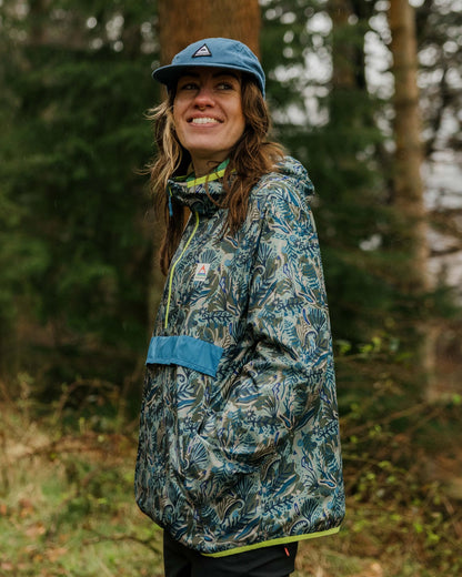 Viento Recycled Windshell Smock - Abstract Seaweed Pistachio