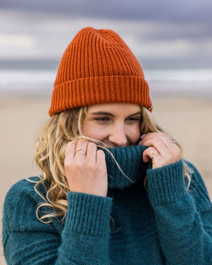 Snug Recycled Polo Neck Knitted Jumper - Mediterranean