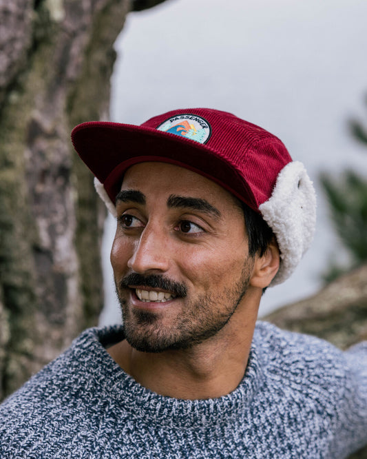 Male_Daytime Recycled Cotton Sherpa Lined Hat - Wine
