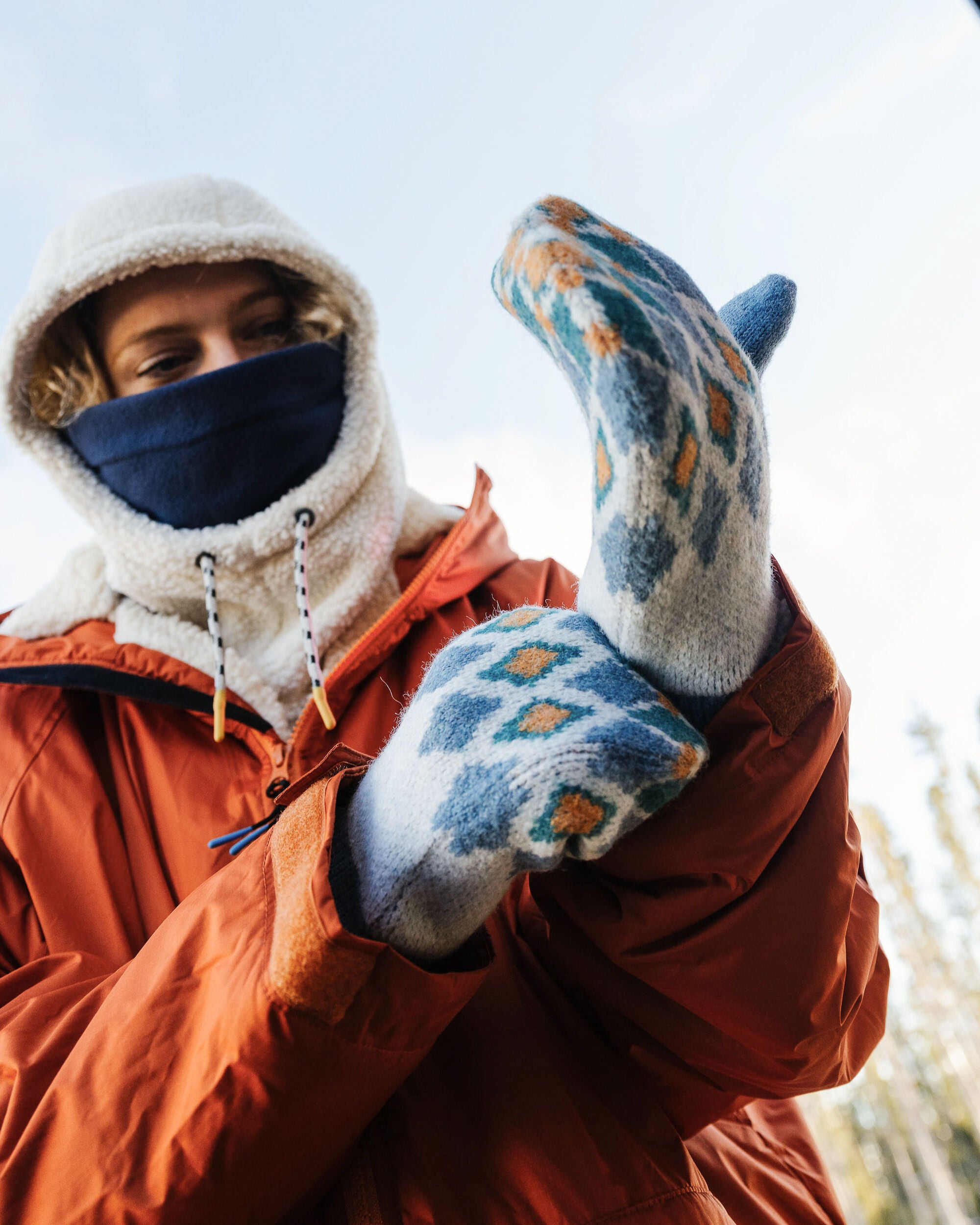 Fleece lined store mittens women's