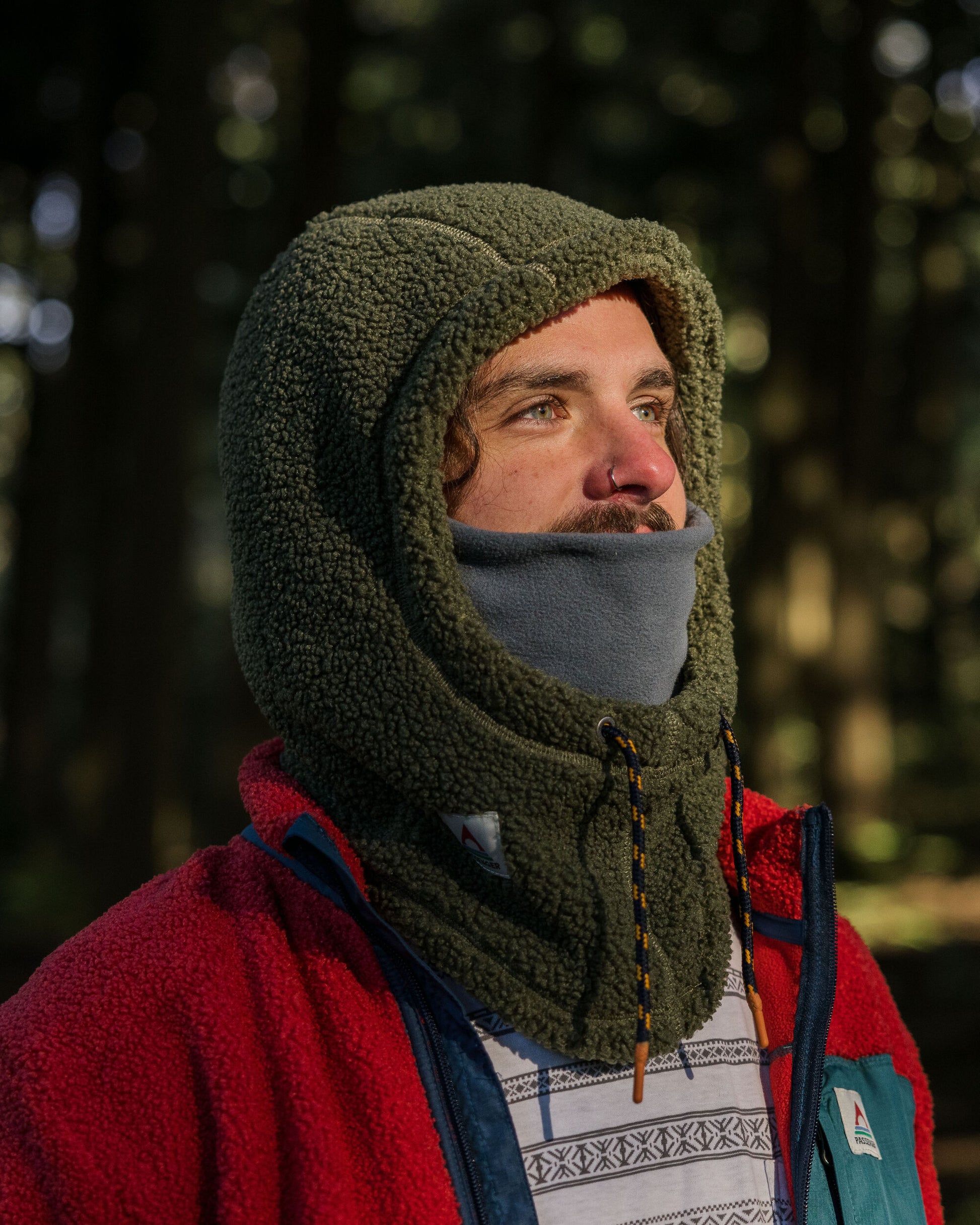 Male_Snowdrift Recycled Fleece Hood - Khaki