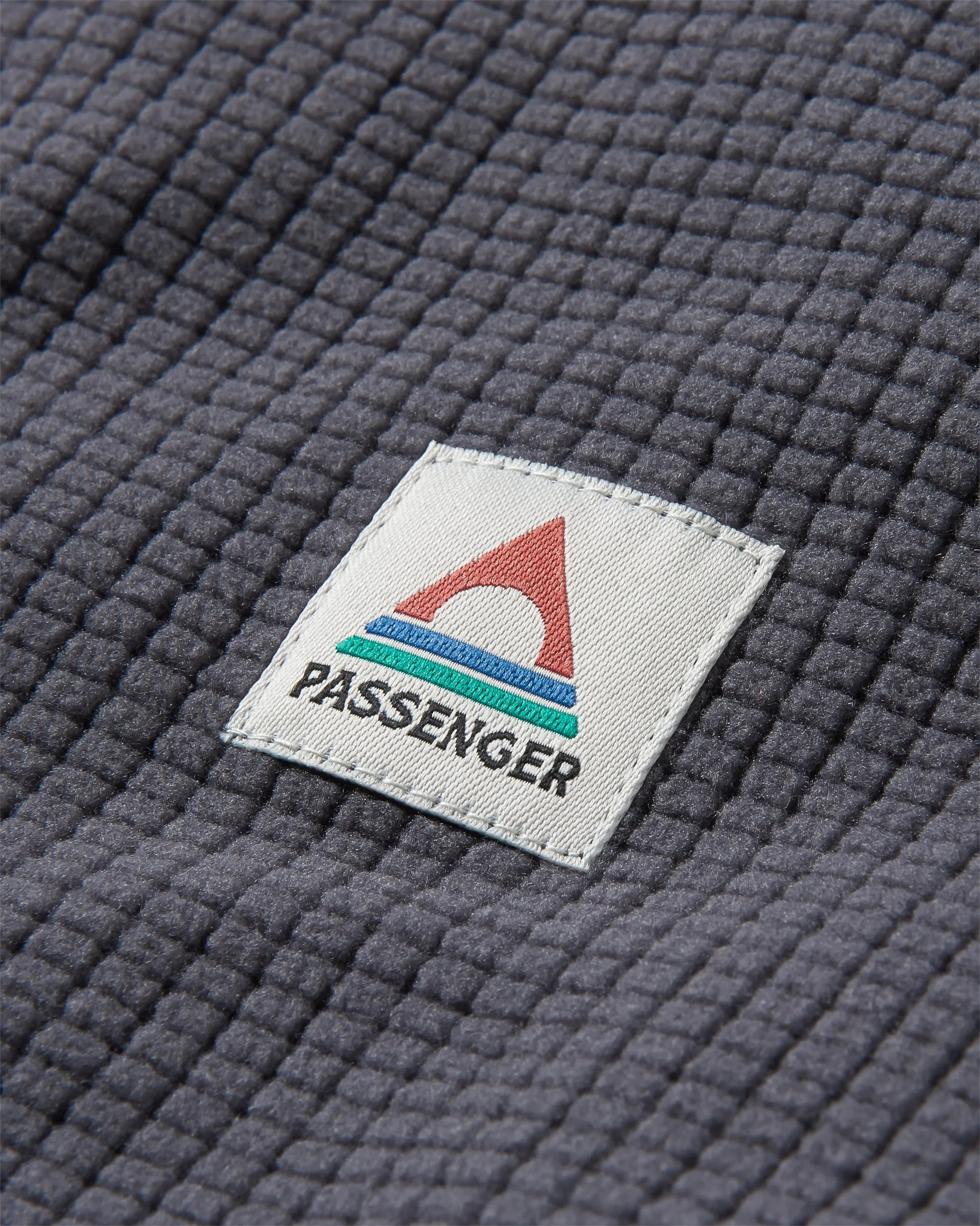 Point Recycled Grid Polar Fleece Hoodie Charcoal – Passenger