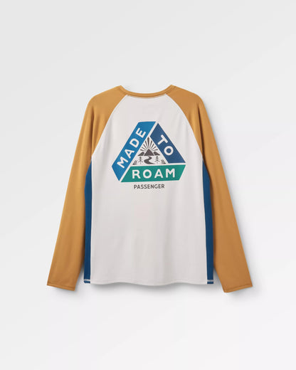 Range Recycled Active LS T-shirt - Dusty Ochre/ Vintage White