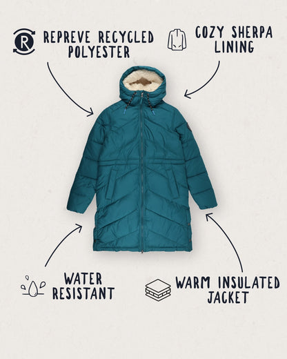 Kinsey Recycled Jacket - Storm Green