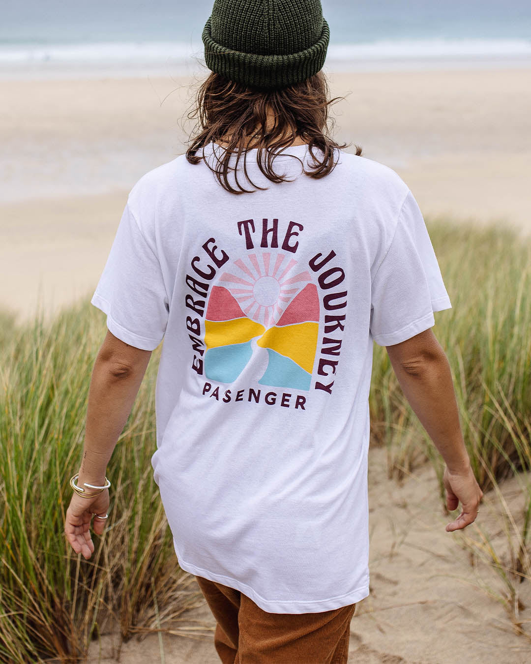 Embrace The Journey Oversized Recycled Cotton T-Shirt - White