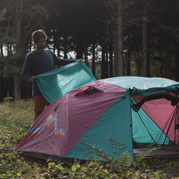 Stay Grounded 2 Person Tent - Virdian Green / Orchid