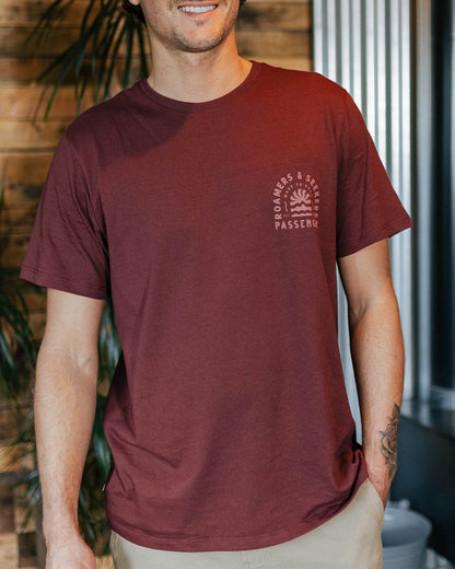 Evenfall Recycled Cotton T-Shirt - Wine