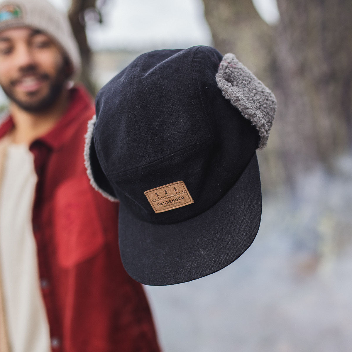 Twill Daytime Sherpa Lined Hat - Faded Black