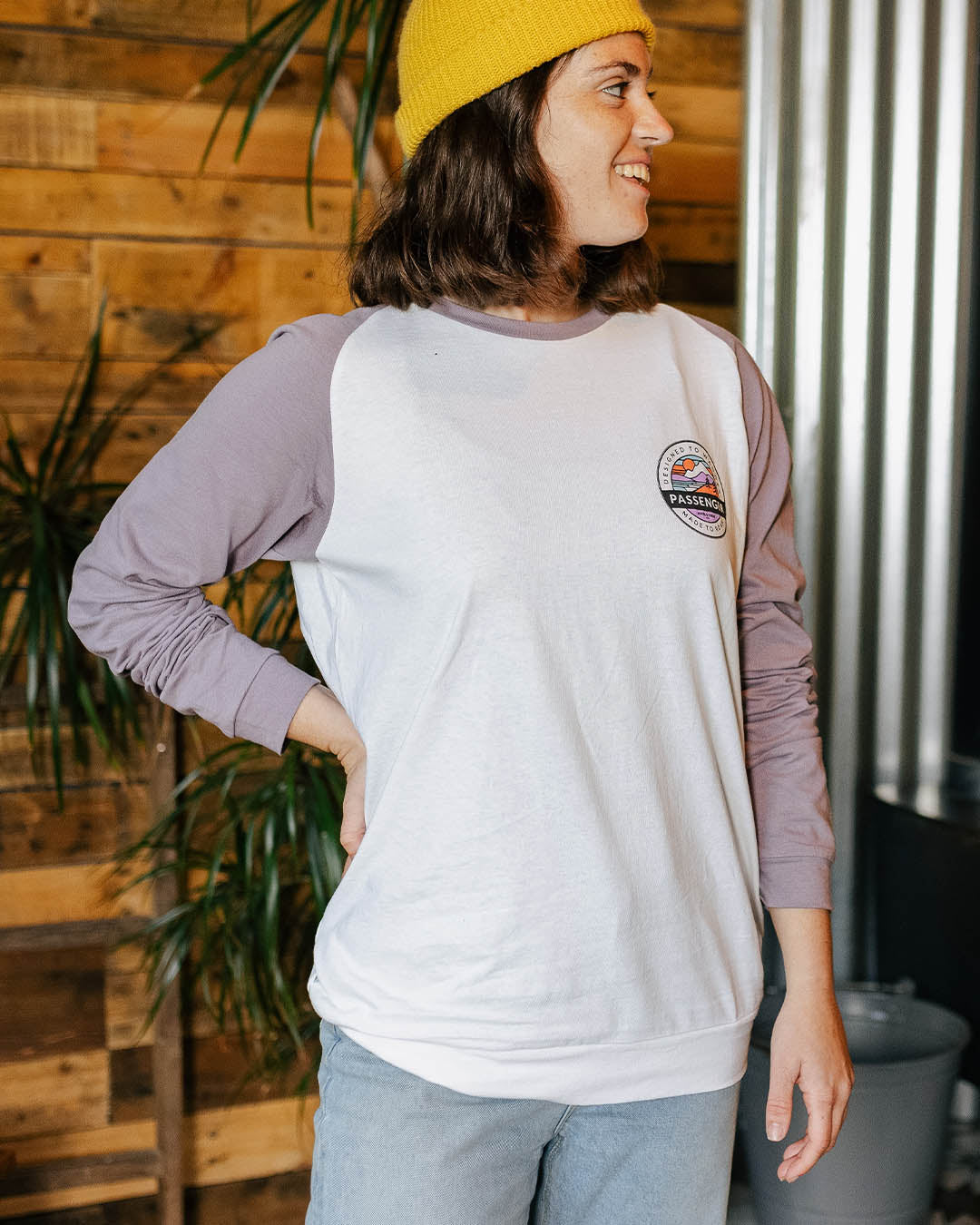 Wilds Recycled Cotton Oversized Ls T-Shirt - Dusty Lilac