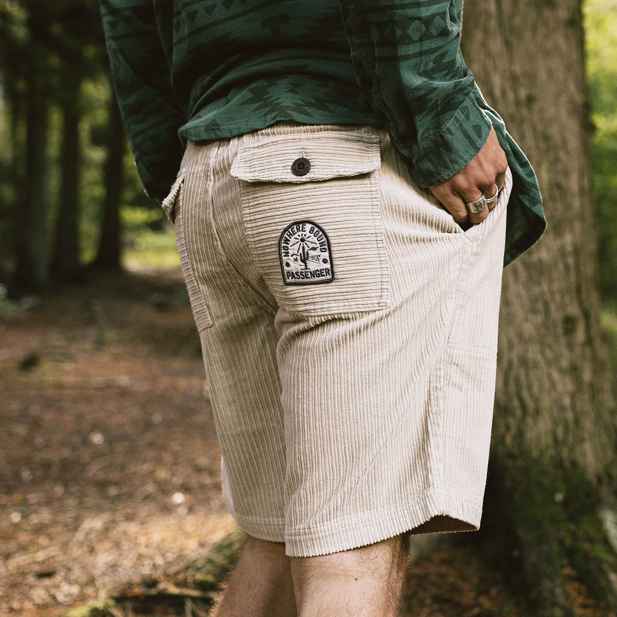 Pine Recycled Cotton Cord Shorts - Feather