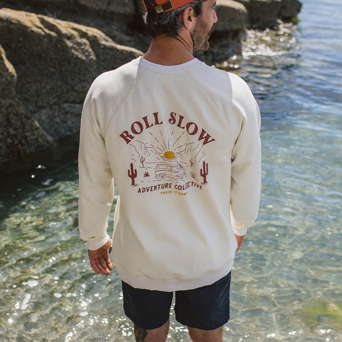 Roll Slow Recycled Cotton Sweatshirt - Egret
