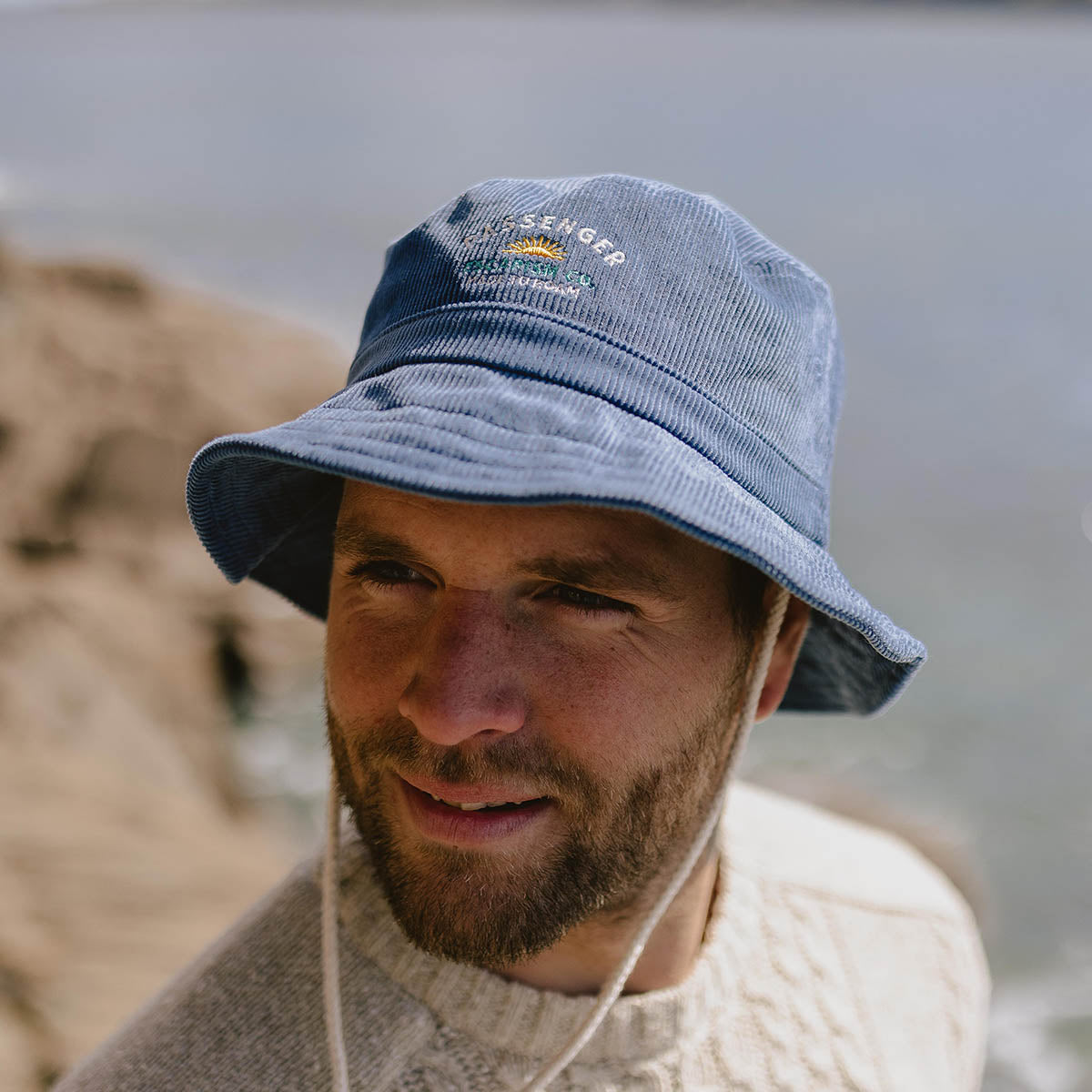Male_Forest Recycled Cord Hat - Ash Blue