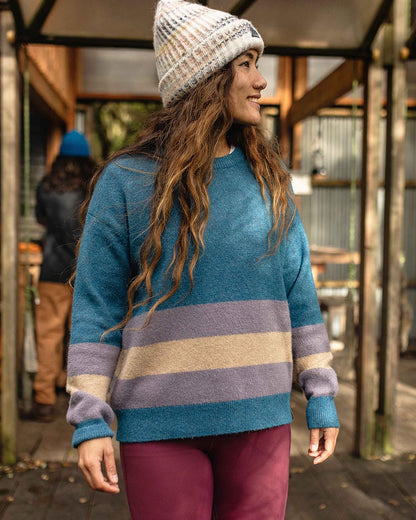 Bay Recycled Knit Jumper - Blue Coral