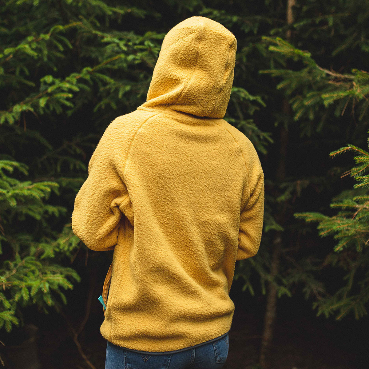 Yellow store sherpa hoodie