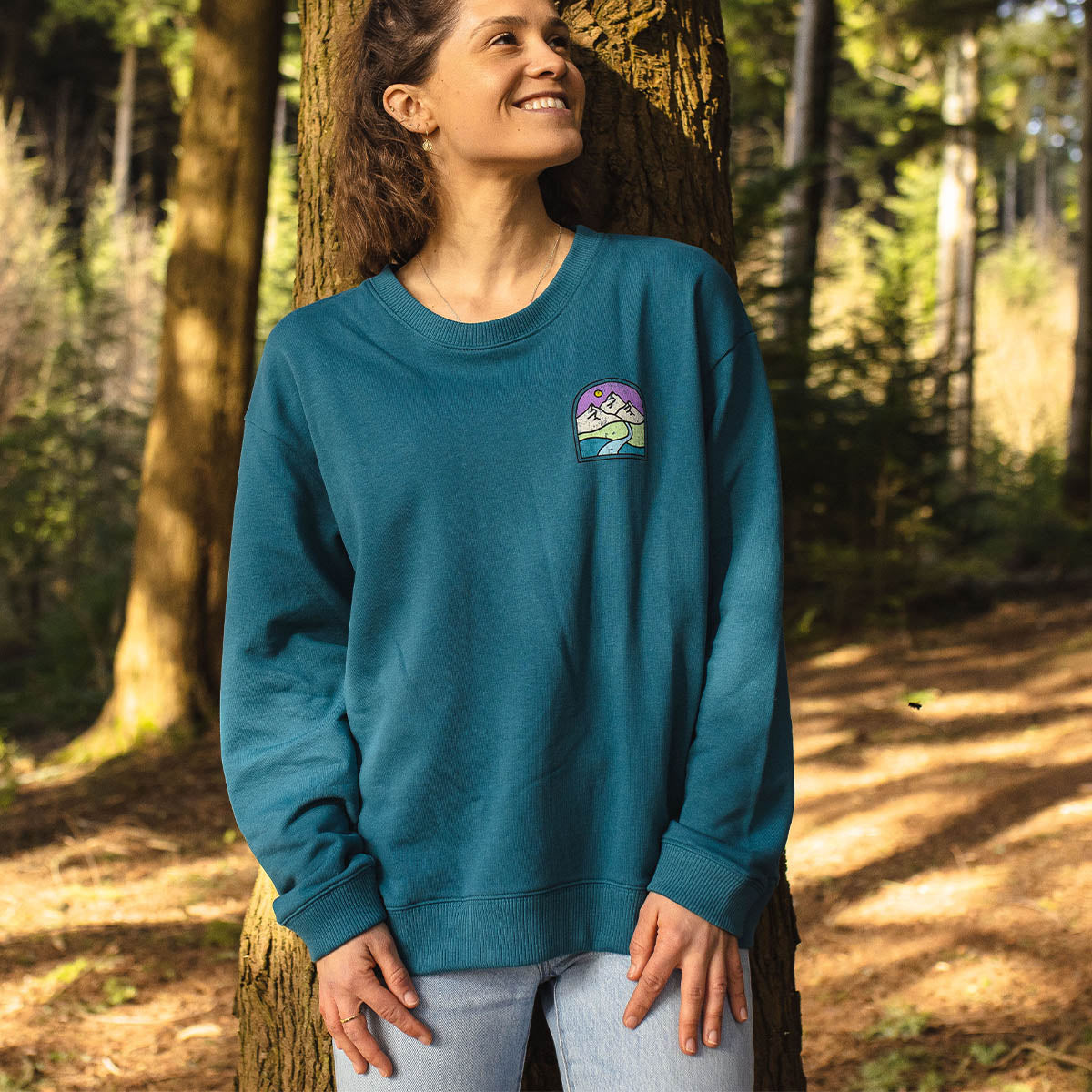 Friday Collective Recycled Sweatshirt - Blue Coral