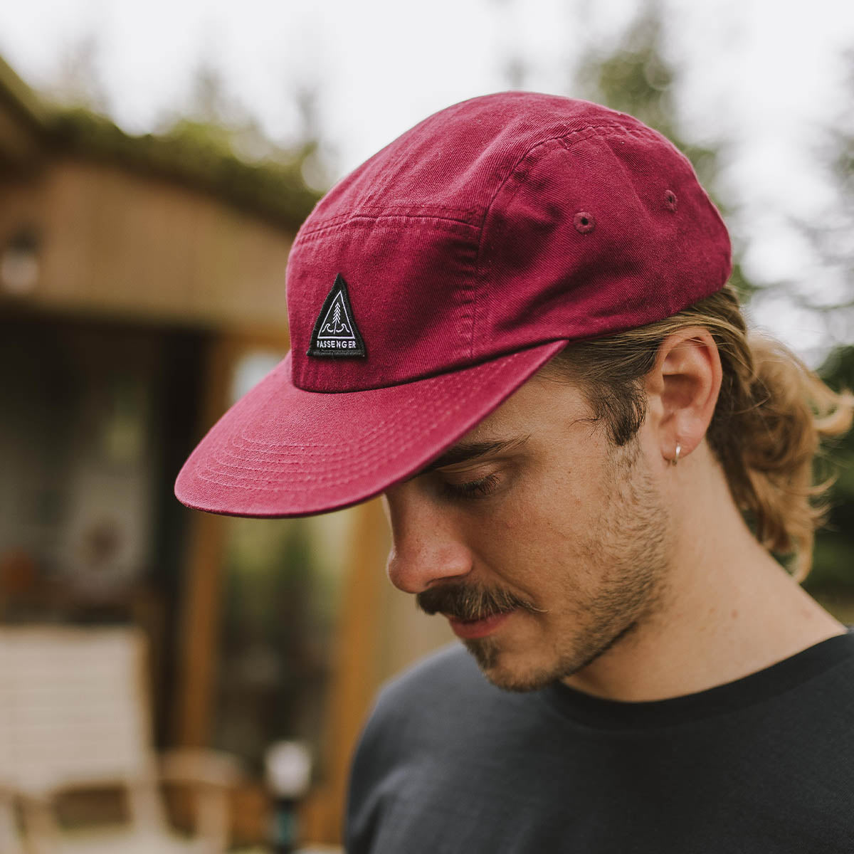 Fixie Recycled Cotton 5 Panel Cap - Russet