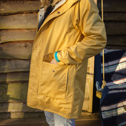 Pacific Recycled Polyester Waterproof Jacket - Ochre Yellow