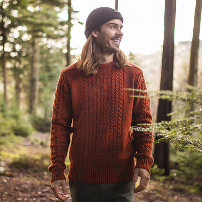 Drifter Knitted Jumper - Picante Orange