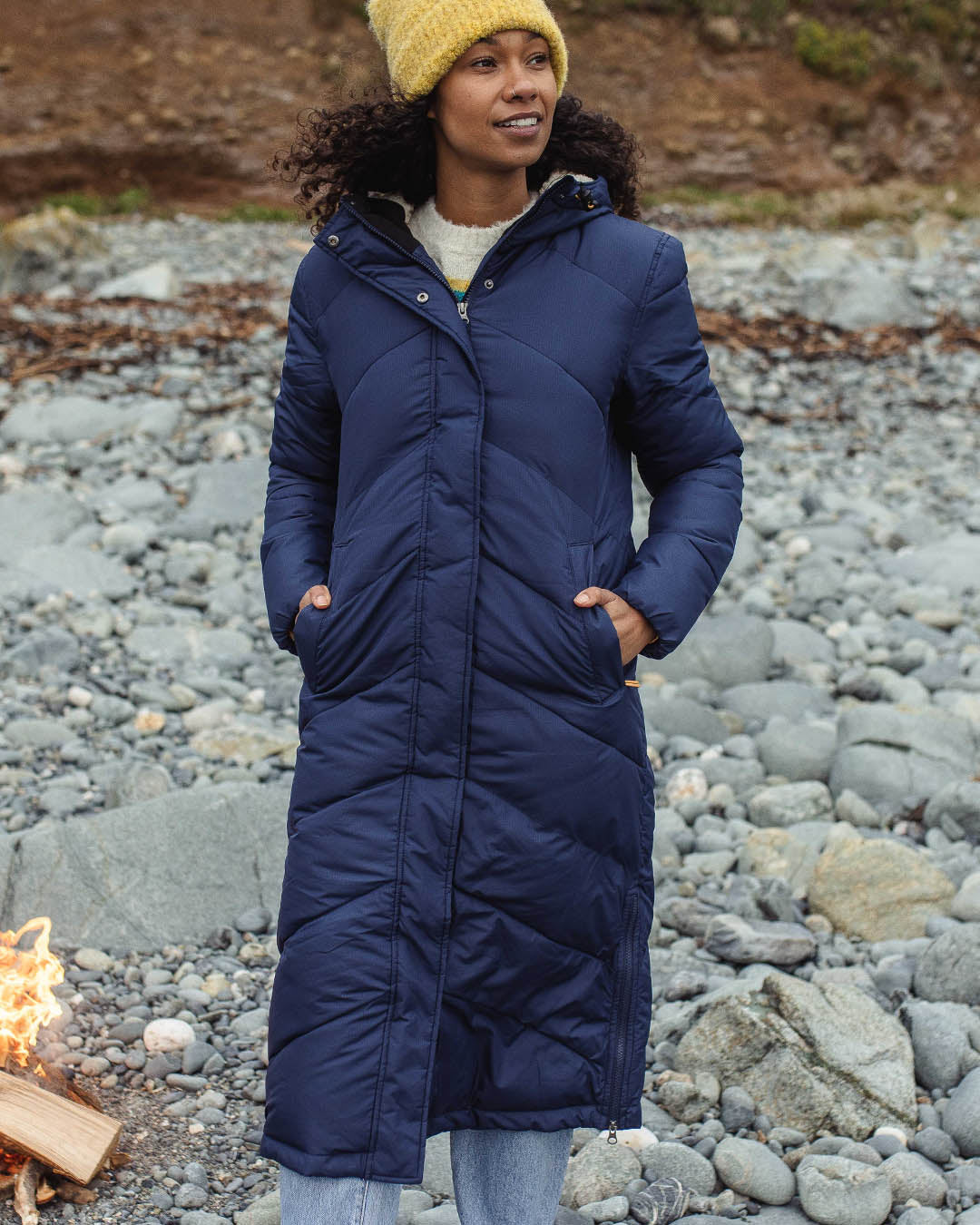 Tasman Long Recycled Insulated Jacket Rich Navy