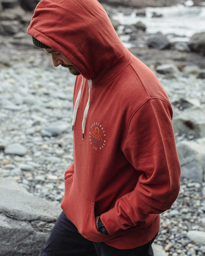 Escapism Recycled Cotton Hoodie - Burnt Red