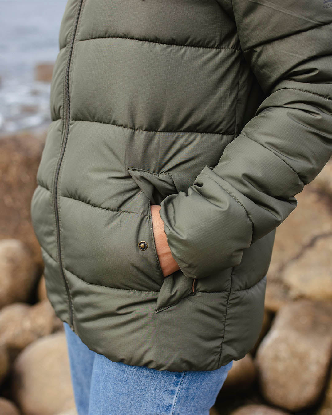 Parks Recycled Insulated Jacket - Dusty Olive