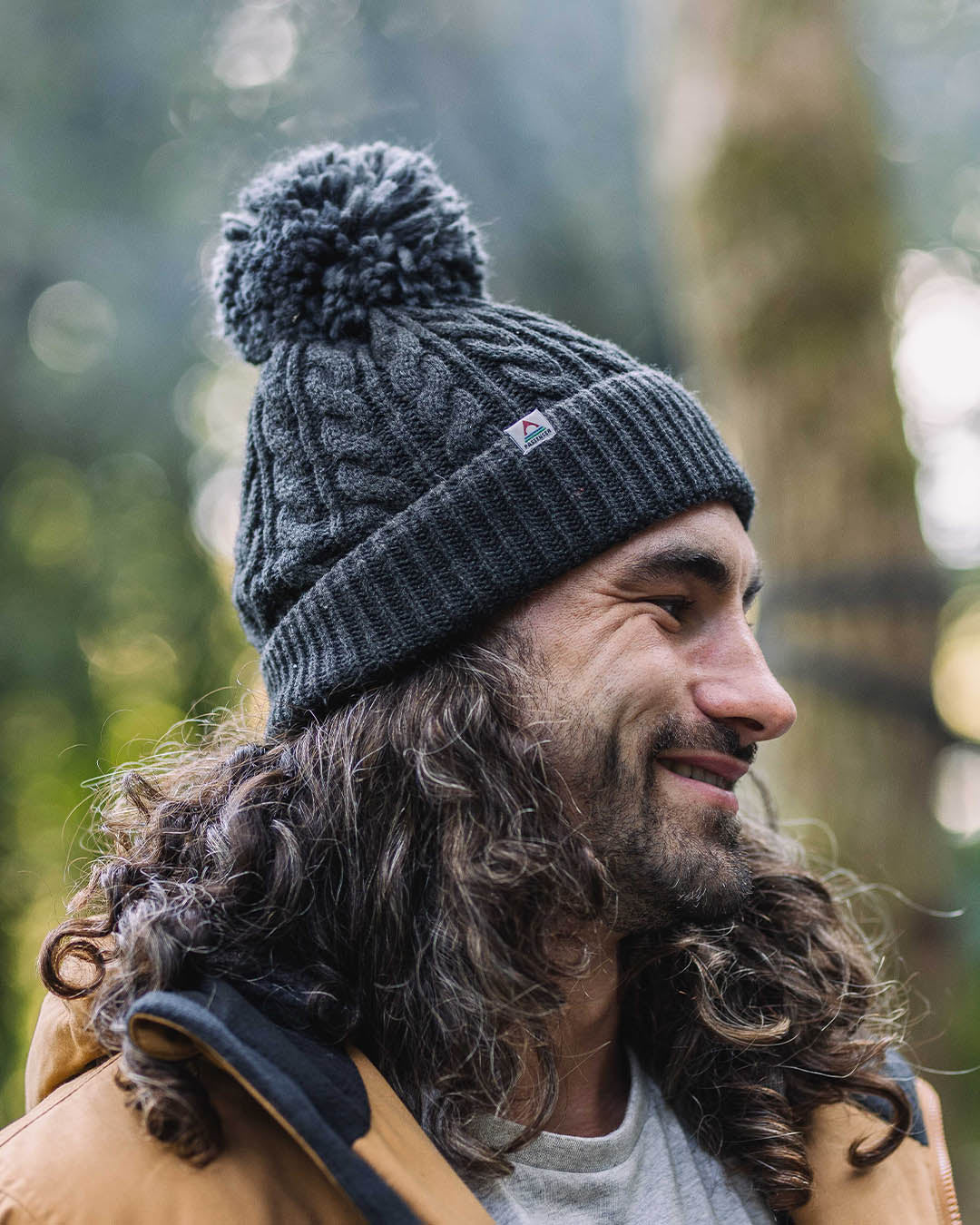 Male_Stoke Recycled Acrylic Bobble Hat - Faded Black