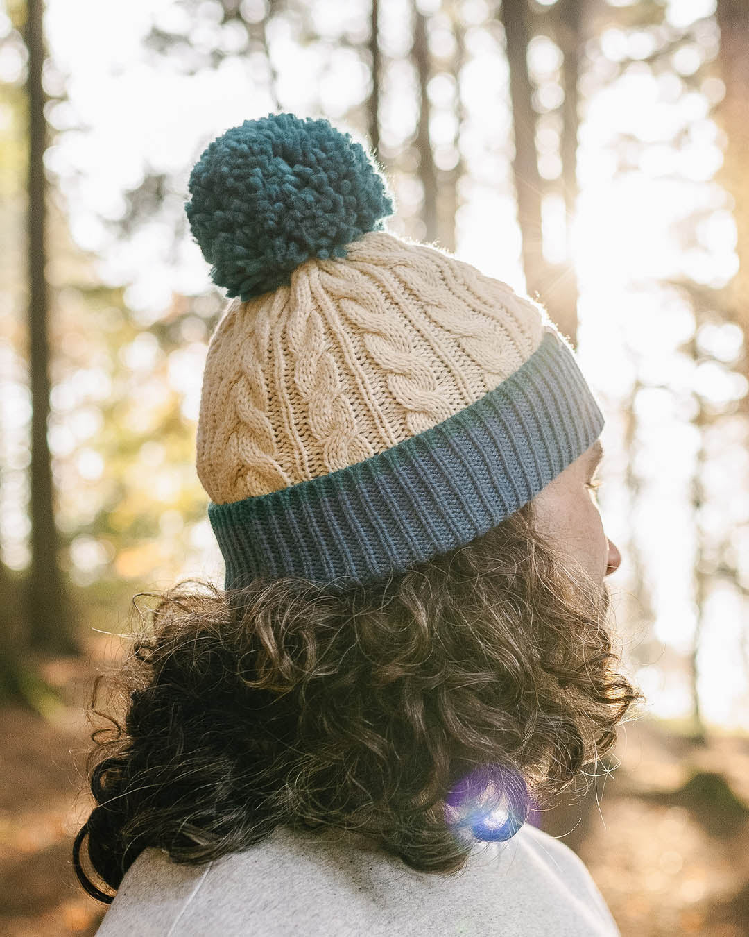 Male_Stoke Recycled Bobble Hat - Oatmeal