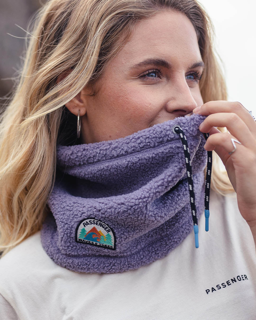 Womens_Mulled Recycled Sherpa Fleece Snood - Dusty Lilac