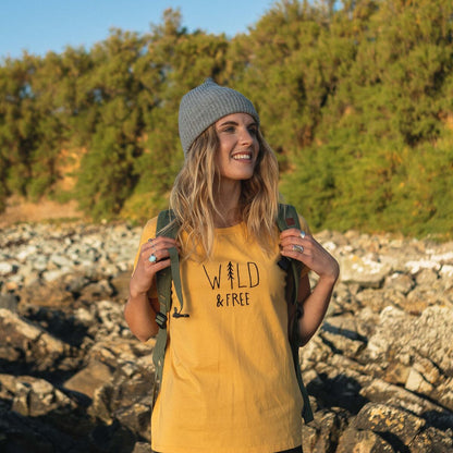 Embers Recycled Cotton T-Shirt - Mustard Yellow